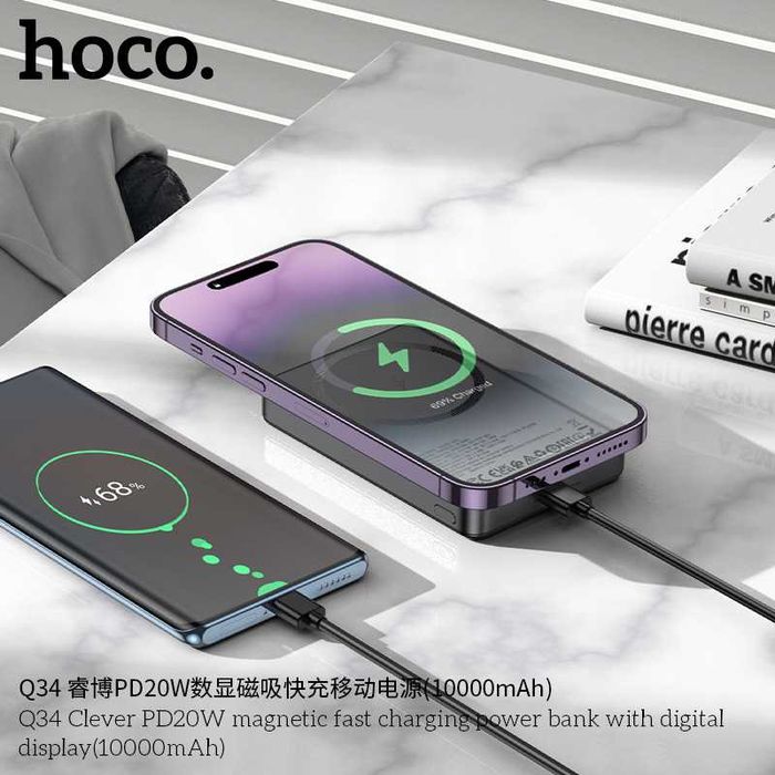 Hoco Q34 Clever 2в1 Power Bank 10000mAh PD-20W QC3.0 iPhone 14 15 16