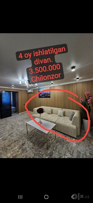 Yangi 4 oy ishlatilgan divan