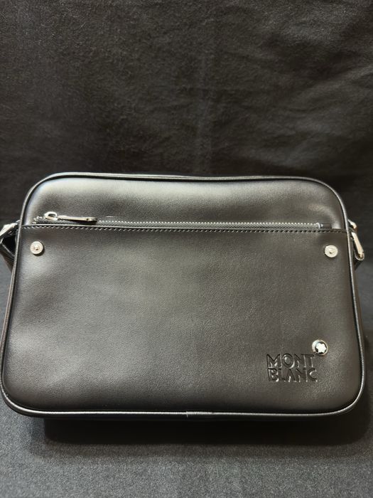 Montblanc – мъжка crossbody чанта – черна от висококачествена кожа