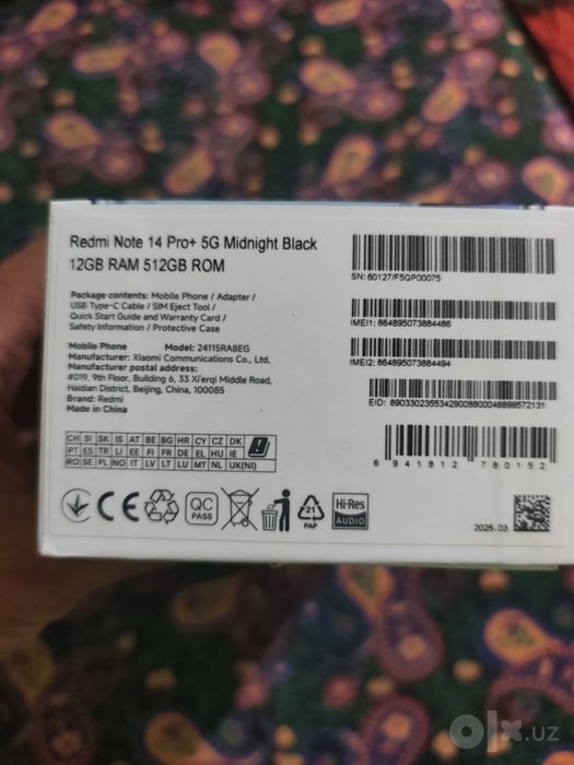 Redmi 14 pro 5ji 12/512