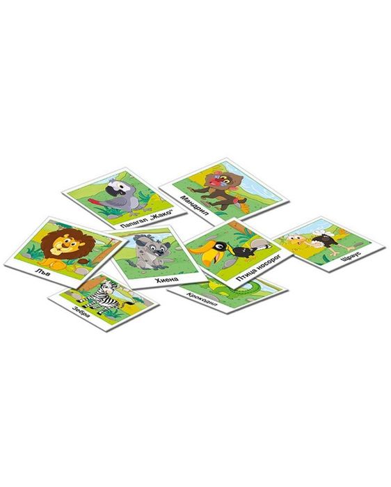 Образователна детска игра за памет Сафари в Африка Семейни игри