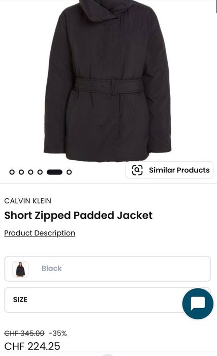 Geaca/Jacheta puf damă Calvin Klein originală nouă