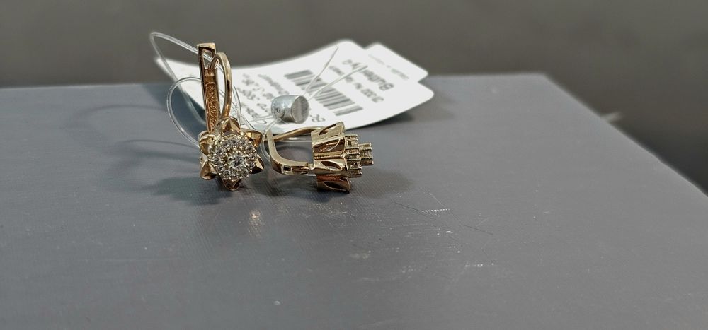 Серьги золотые Россия