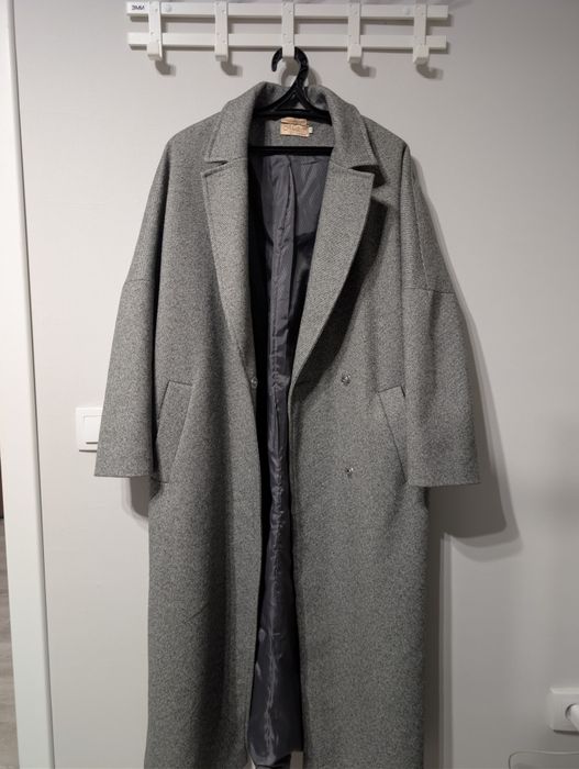 Пальто серое, бренда Maltex Moda унисекс