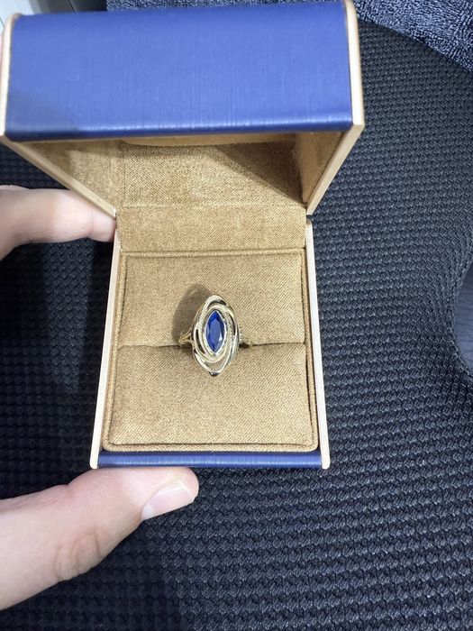 Tilla Uzuk 585 Proba Sapfir Toshi tozza Tila