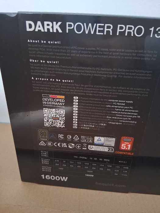 Sursa alimentare PC atx  Bequiet Dark Power 13 1600w 80 Plus titanium
