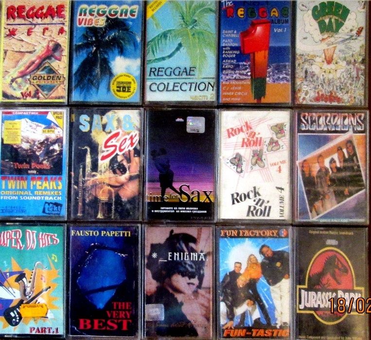 Продавам касети с диско ,сръскоа,гръцка,арабска,индийска музика