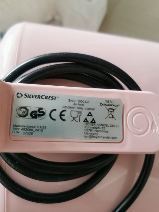 Мини еърфрайер, розов