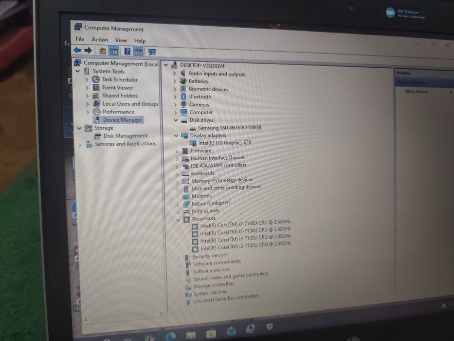 Laptop ieftin HP ProBook 450 G5 – i3-7100U / 8GB RAM / SSD 500GB / Tastatură iluminată