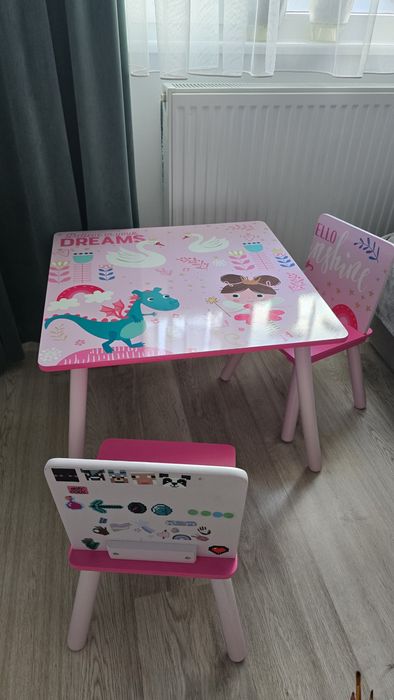 Măsuță de activități pentru copii + tabla alba/neagra