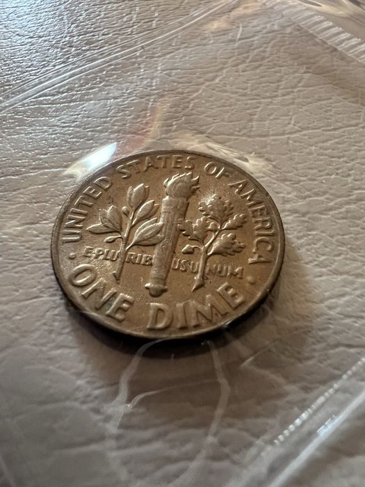 Американска монета САЩ – 1 Дайм (One Dime / 10 Цента), 1967 г. (Рузвелт)