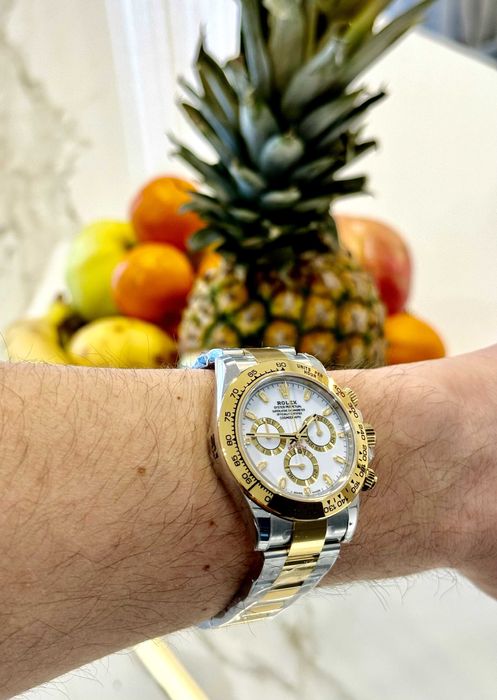 rolex daytona 4130 двуцветен panda