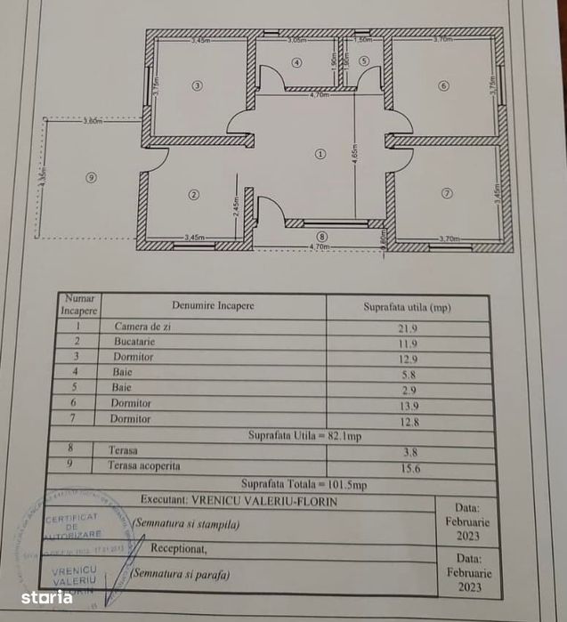 FARA COMISION casa cu 4 camere 2 bai PARTER + Pod Mansardabil la cheie