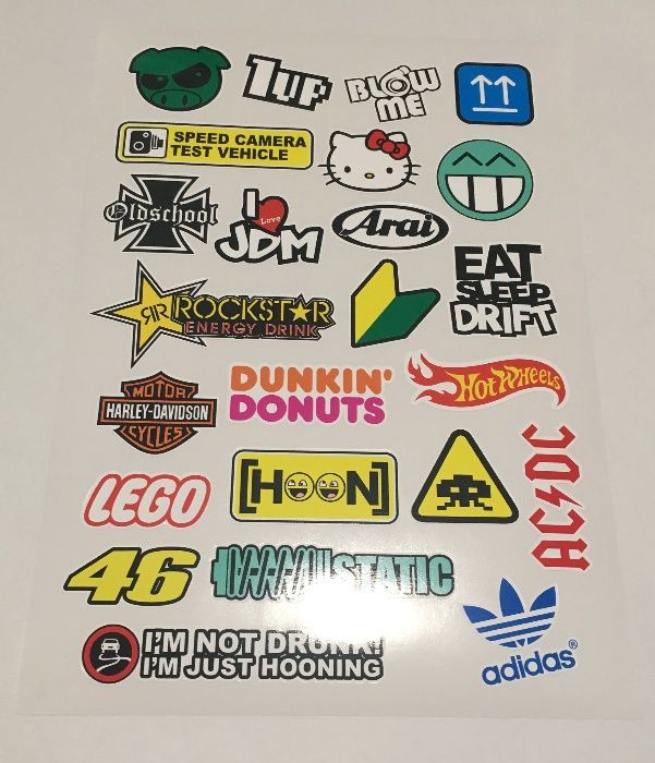 ПРОМОЦИЯ! 100 бр. БОМБ BOMB стикери изрязани по контур всеки поотделно