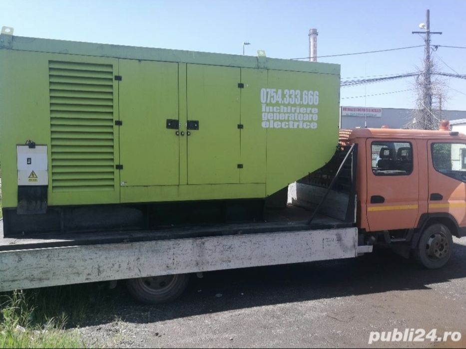 Inchiriere generator electric 300kVA pe camion
