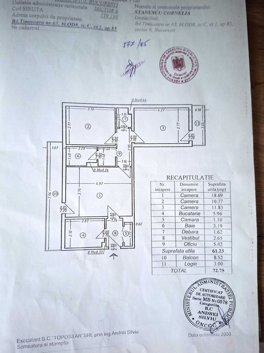 Apartament 3 camere Bld. Timisoara Plaza Romania