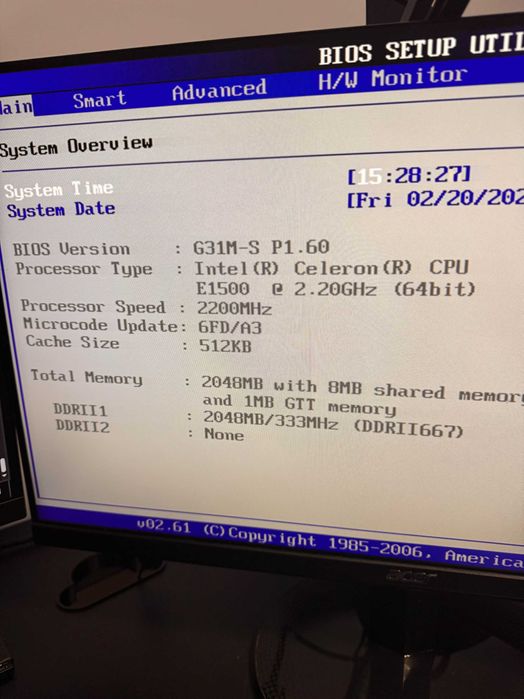 Комплект ASRock G31M-S + Intel Celeron E1500 + 2GB DDR2 + 400W PSU