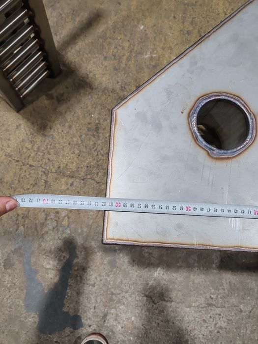 Registru termic inox șemineu sobă colt, cazan încălzire centrală