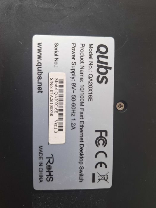 Qubs QA20X16E 16-Port 10/100 Mbps Fast Ethernet Switch