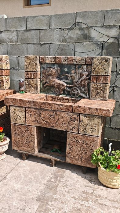 Чешми мивка за градината от щампован бетон