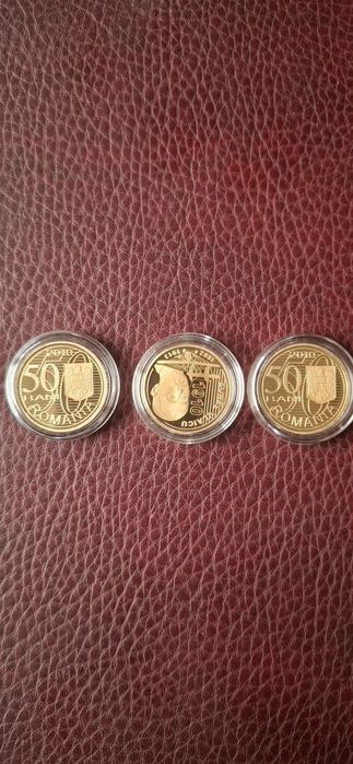 Set monede 50 Bani 2010 – Aurel Vlaicu – Calitate PROOF (Rară, Tiraj 5.000 bucăți)