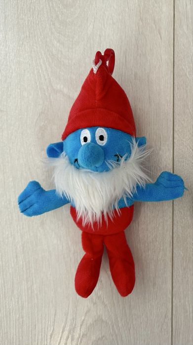 Papa Ștrumf, figurină de pluș cu breloc, Nou fără etichetă