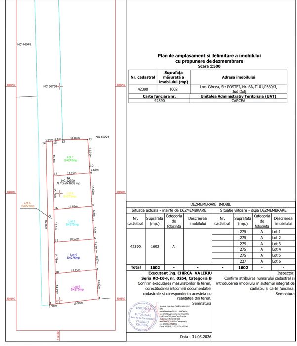Teren de  Vânzare Carcea Stadion Toate Utilitățile