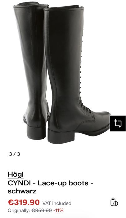 Високи ботуши с връзки Hogl