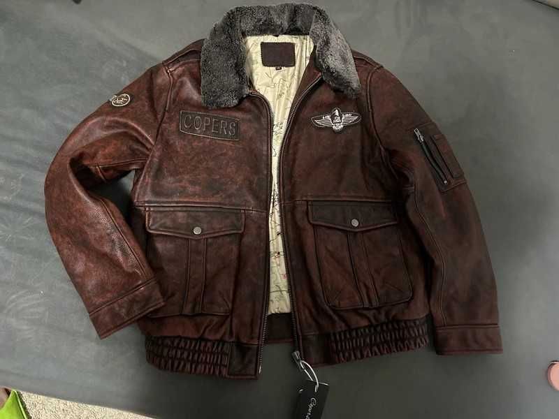 Geaca barbateasca din piele