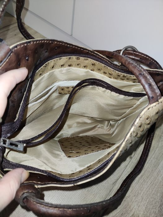 Geanta din piele de struț(Pelleterie Mario)