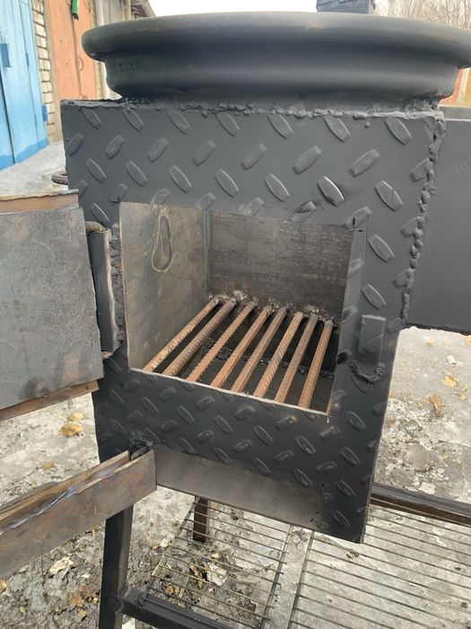 Мангал с печью под казан