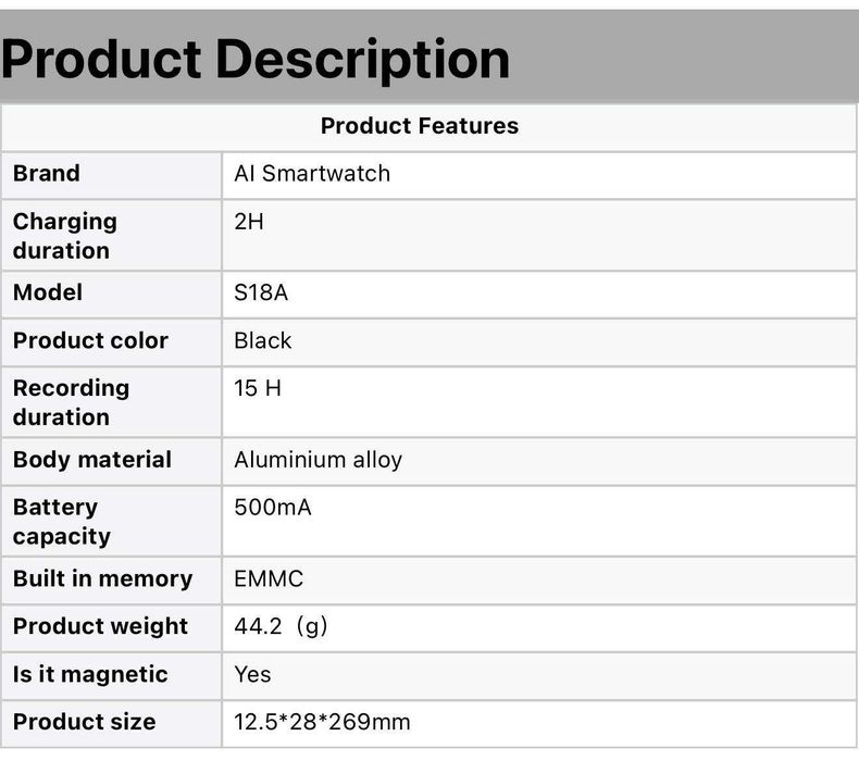 Smart Watch Ceas smart cu traducere din 93 de limbi în timp real