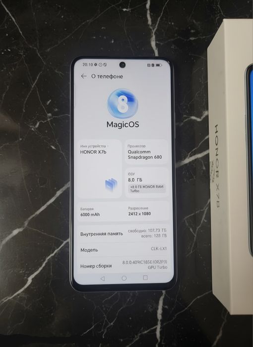 Honor X7b с коробкой