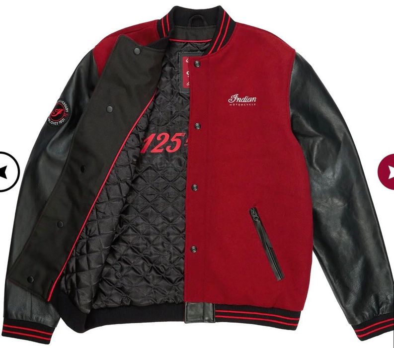 Яке BOMBER INDIAN 125th Varsity Jacket Red