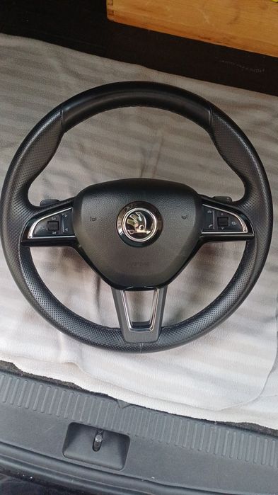 Volan Original Skoda Octavia 3 Facelift 2017+ DSG cu Padele | Stare Impecabilă