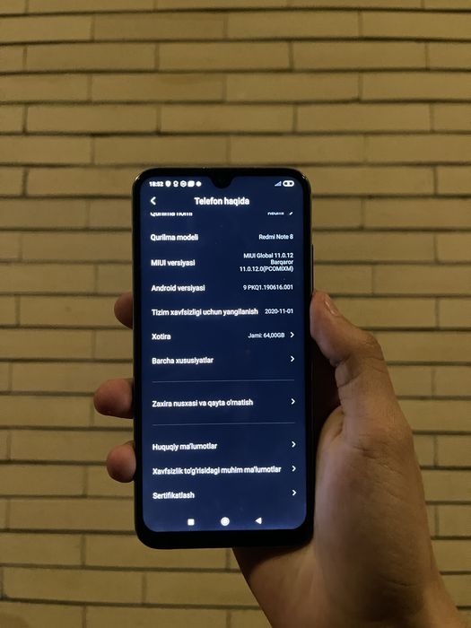 redmi not 8 sotiladi