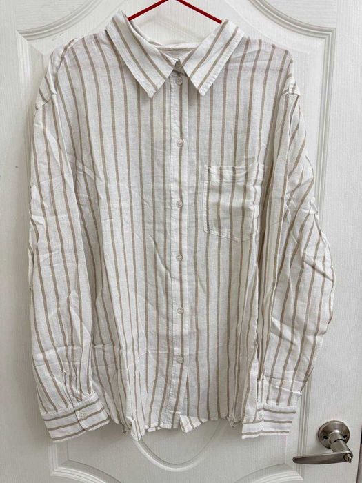 Новые рубашки хлопок /лен H&M, размер XL /XXL (54/62)