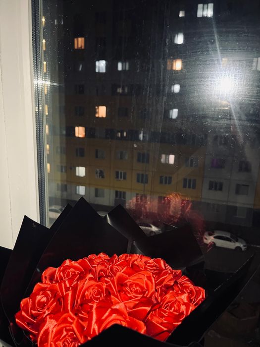 Цветы из атласных лент