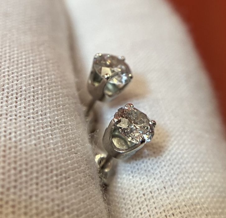 Серьги гвоздики, пусеты, золотые серьги