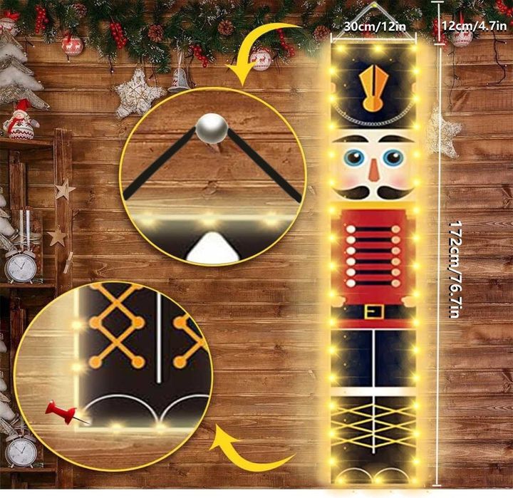 Banner de Crăciun cu Spărgătorul de Nuci