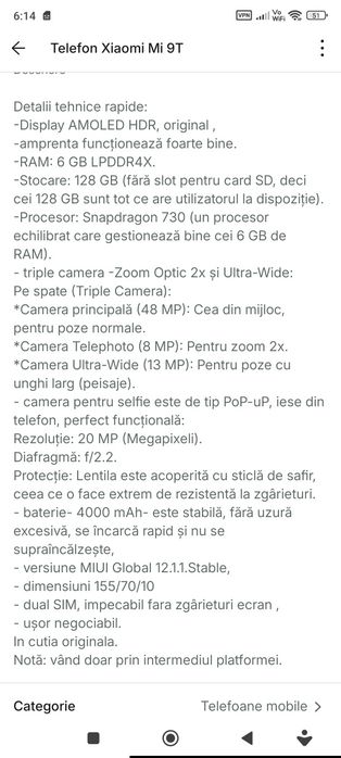 Telefon Xiaomi Mi 9T