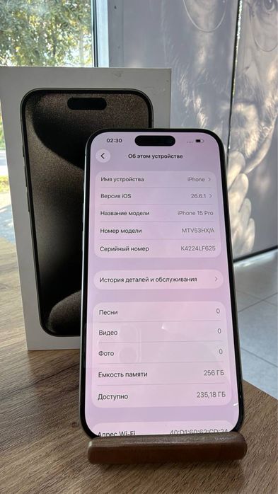 iPhone 15 Pro•256GB/76%Titanium Айфон 15 Про•256ГБ/76%Титан