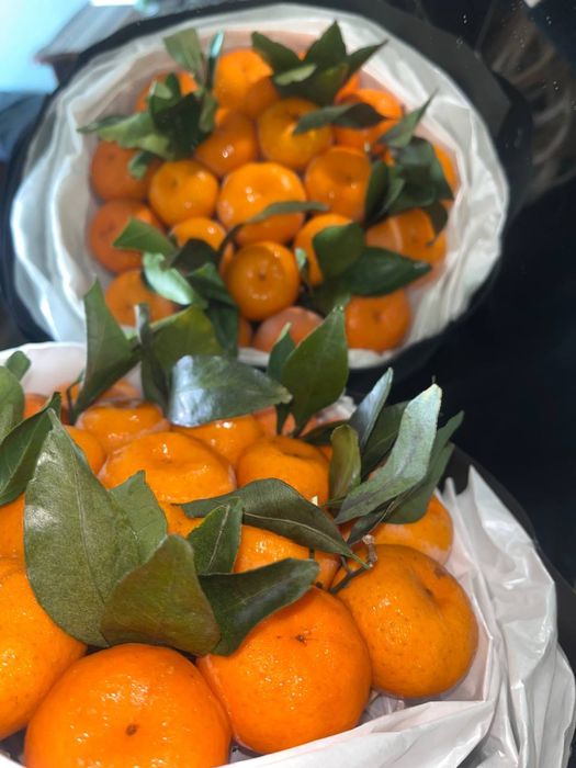 Свежий букет из мандаринов