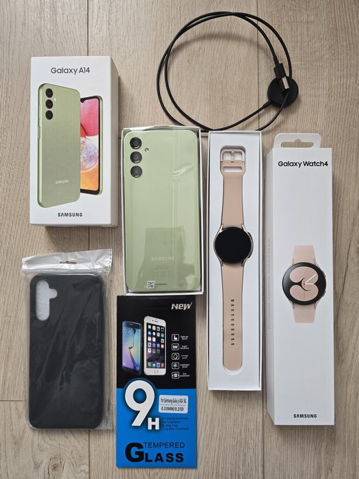 Телефон Samsung A14 и часовник Samsung watch 4