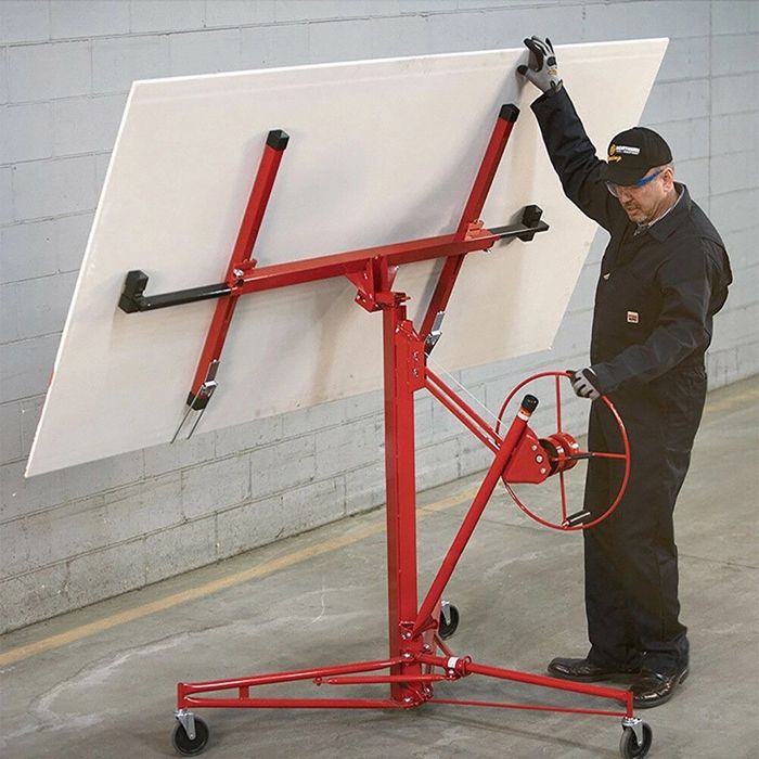 Dispozitiv ridicare (macara) placi rigips, OSB, MDF, PAL, inaltime de ridicare 4.57m