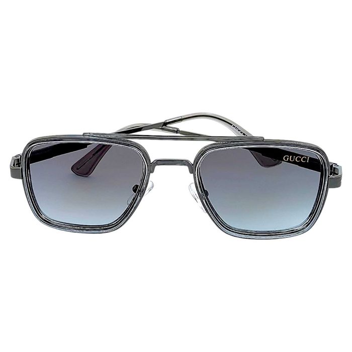 Gucci Square 2026 мъжки слънчеви очила с метална рамка UV400 Защита