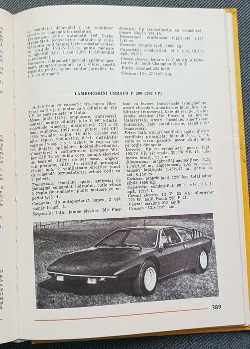 Carte Autoturisme si performante, editura sport turism Bucuresti 1983