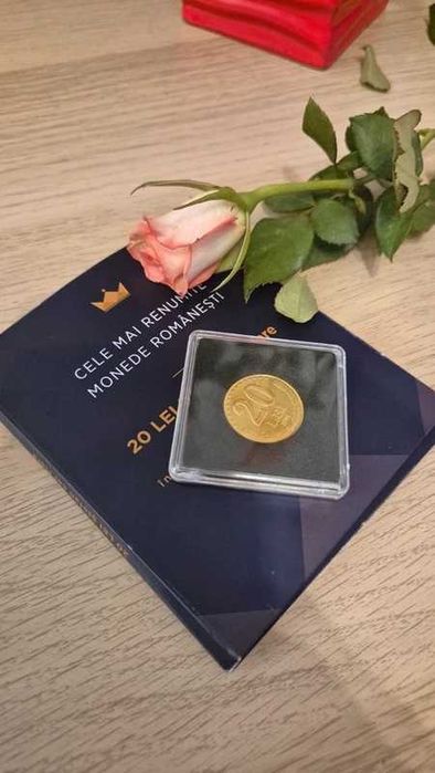 moneda comemorativa 20 lei 1991 - Editie speciala innobilata cu aur pur si rodiu - Casa de monede