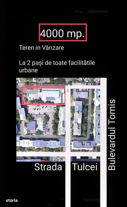 Vanzare Teren unic constructii 4000 mp. Tomis Nord