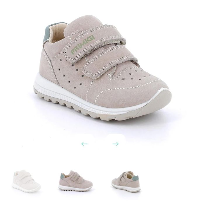 Primigi pantofi unisex Primii pasi din piele 20 Nabuc Soft Pietra